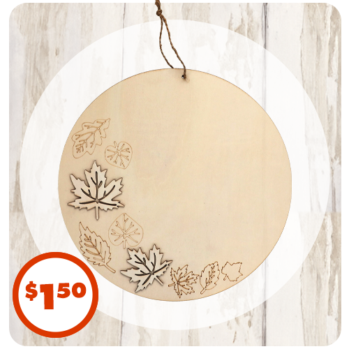 1 fall themed wooden hanging sign