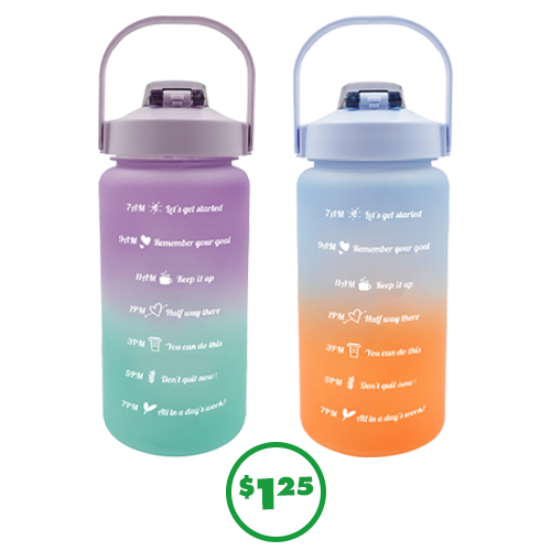 $1.25 48oz Ombre Water Bottles