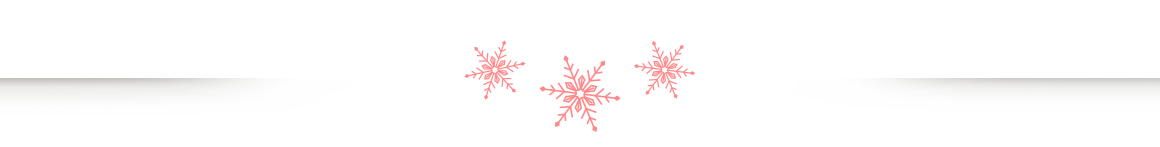 Graphic of 3 red snowflakes