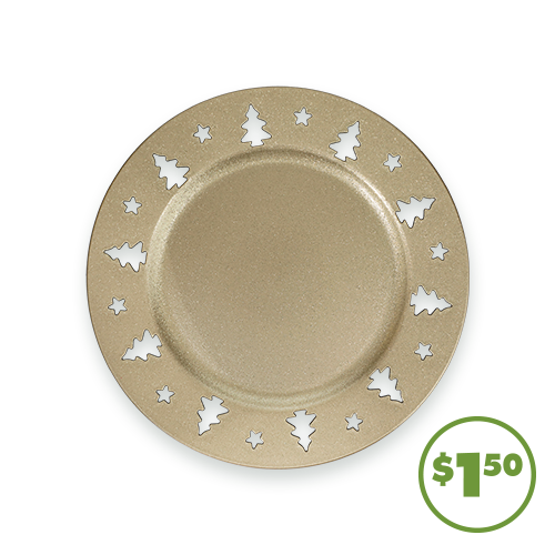 13-in. Glitter Charger Plates