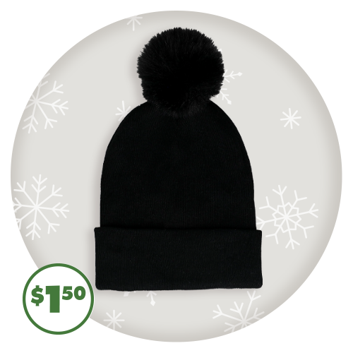 Knit Hats with Poms