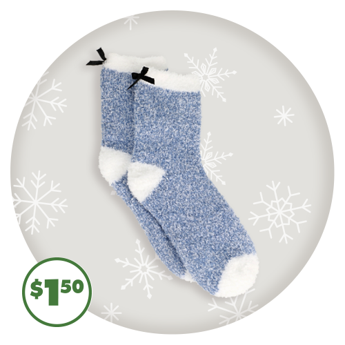 Plush Socks with Bows
