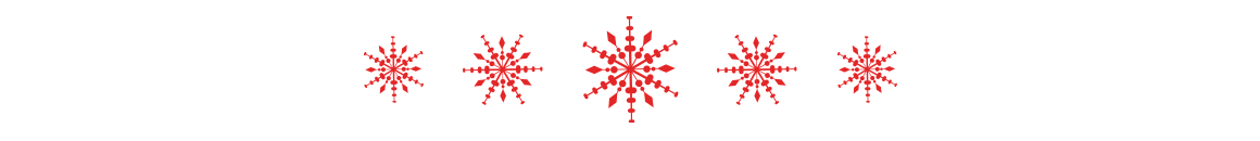 Graphic of red snowflakes