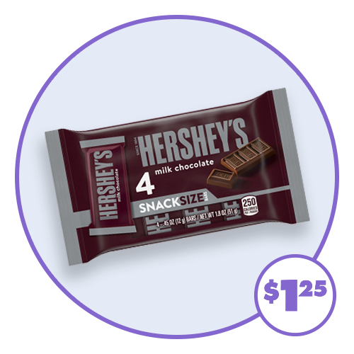 Snack size Hershey's® milk chocolate