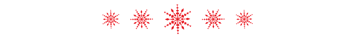 Graphic of red snowflakes