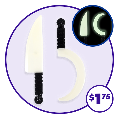 Glow-in-the-dark toy blades
