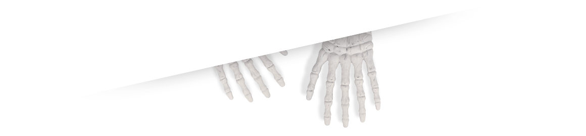 Graphic of skelleton hands reaching in and out of a shadow