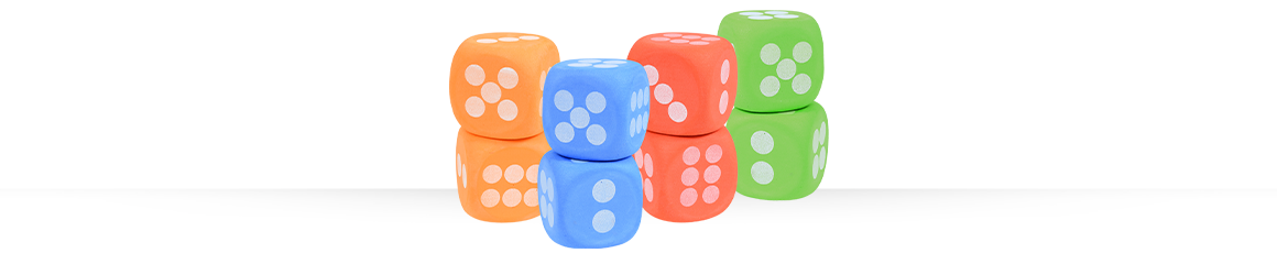 graphic of toy dice