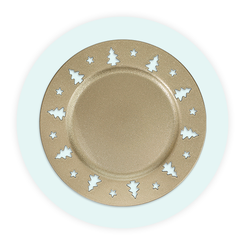 Gold Cutout Charger Plates