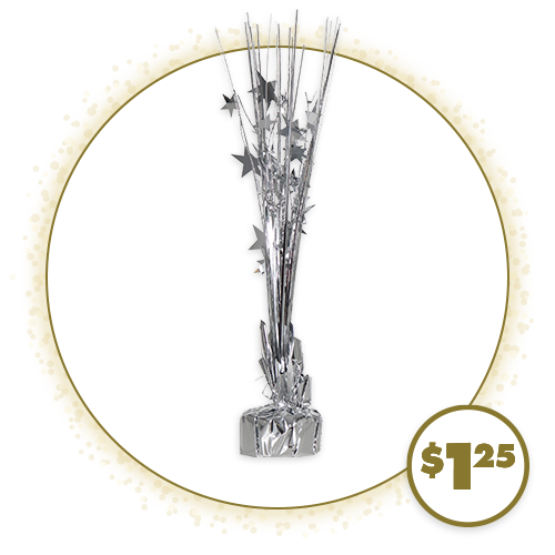 Silver Balloon Weight Centerpieces