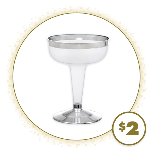 6-pk. Plastic Champagne Glasses
