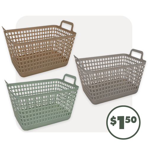 Deep Slotted Baskets, 1-ct.