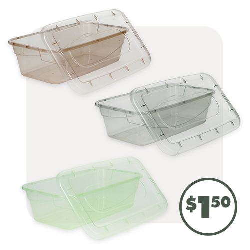 Transparent  Storage Boxes, 1-ct.