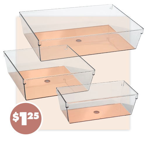 3-ct. Rose Gold Organizers