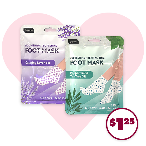 B Pure 2-pc.                                                             Foot Masks, 1-ct.