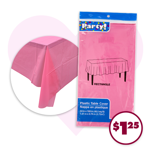 Candy Pink Plastic Table Covers, 1-ct.