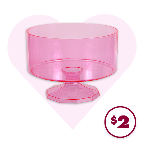 Pink Plastic Trifle, 1-ct.