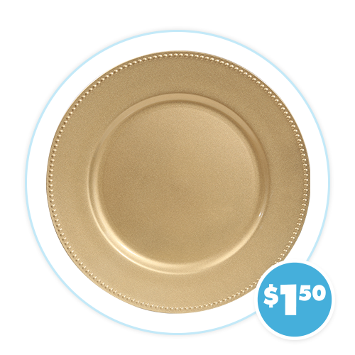 Gold Plastic Charger Plates