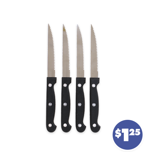 Stainless Steel Steak Knives, 4-ct.