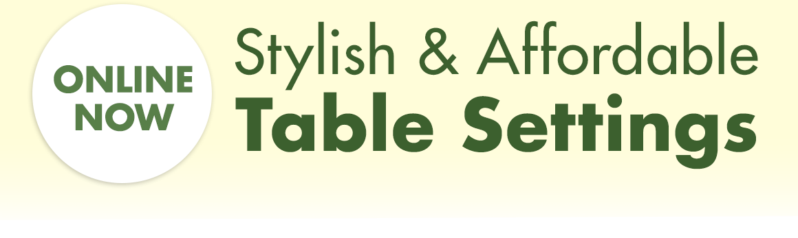 Headline: Stylish and Affordable Table Settings