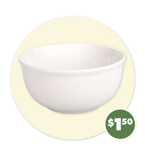 White Stoneware Bowls