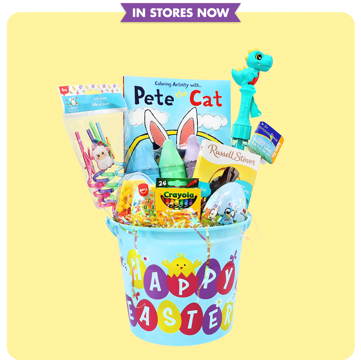 rotating image of four different types of full Easter baskets