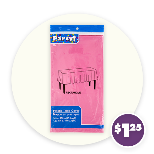 Pink Plastic Table Covers