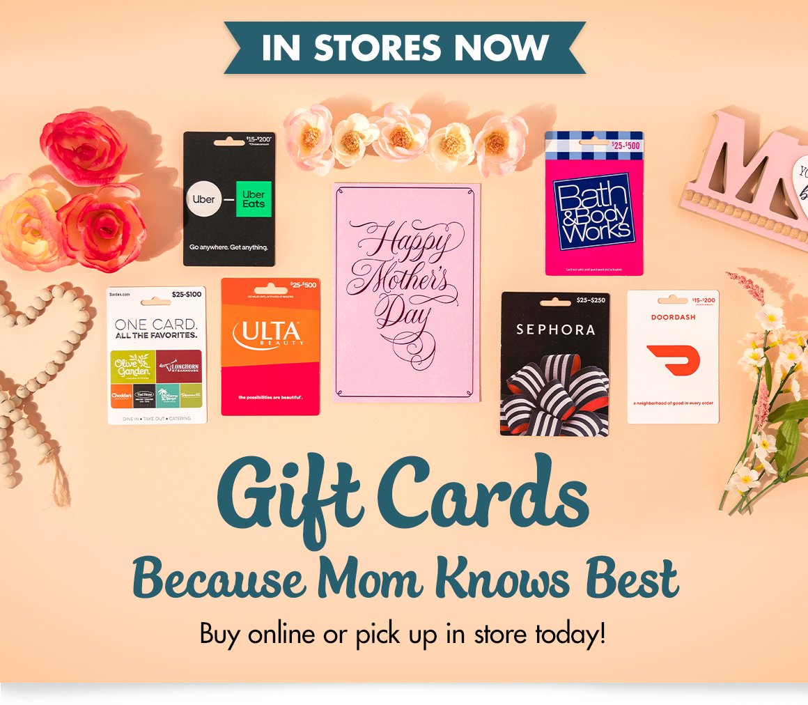 Headline: Make Mom's Day and an image of mother's day gifts arranged on a table