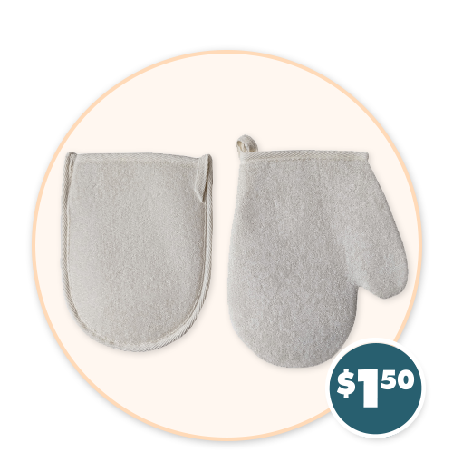 $1.50 2-pc. Bath & Shower Gloves