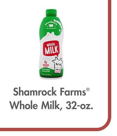 Shamrock Farms Whole Milk, 32-oz.