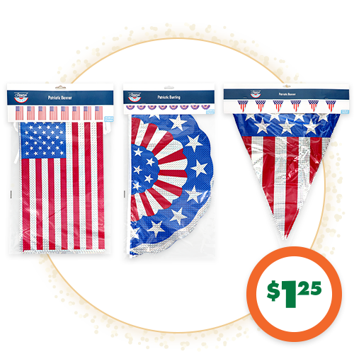 $1.25 Flag Banners, 1-ct.