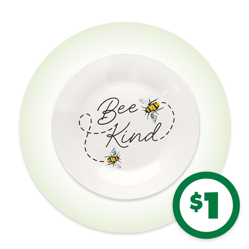 $1 7.5-in. Bees Ceramic Plates