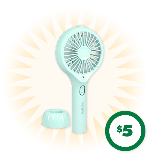 $5 Portable Handheld Misting Fan