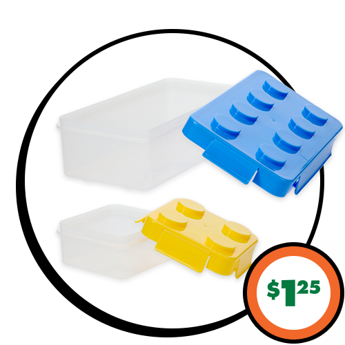 $1.25 Block-Shaped Storage Containers
