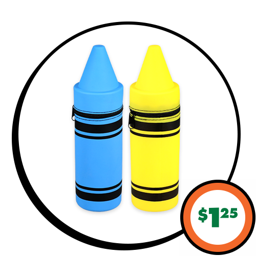 $1.25 Crayon-Shaped Pencil Pouches