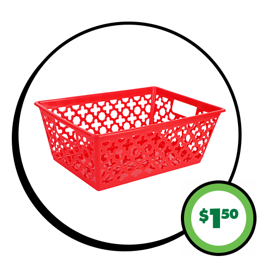 $1.50 Plastic Storage Baskets