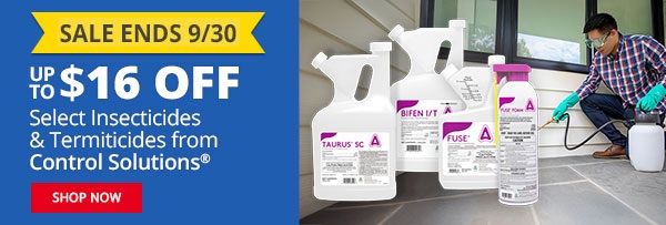 Sale Ends 9/30 - Up To $16 Off Select Insecticides & Termiticides like Bifen I/T, Taurus SC & More from Control Solutions - Shop Now