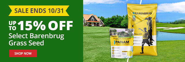 Up to 15% Off Select Barenbrug Grass Seed - Sale Ends 10/31 |SHOP NOW|