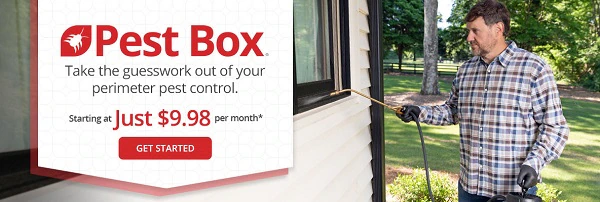 Pest Box - Take the guesswork out of your perimeter pest control. Starting at just $9.98 per month |Get Started|