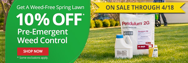 title On Sale Through 4/18 - 10% Off* Pre-Emergent Weed Control -Shop Now *Some Exclusions Apply
