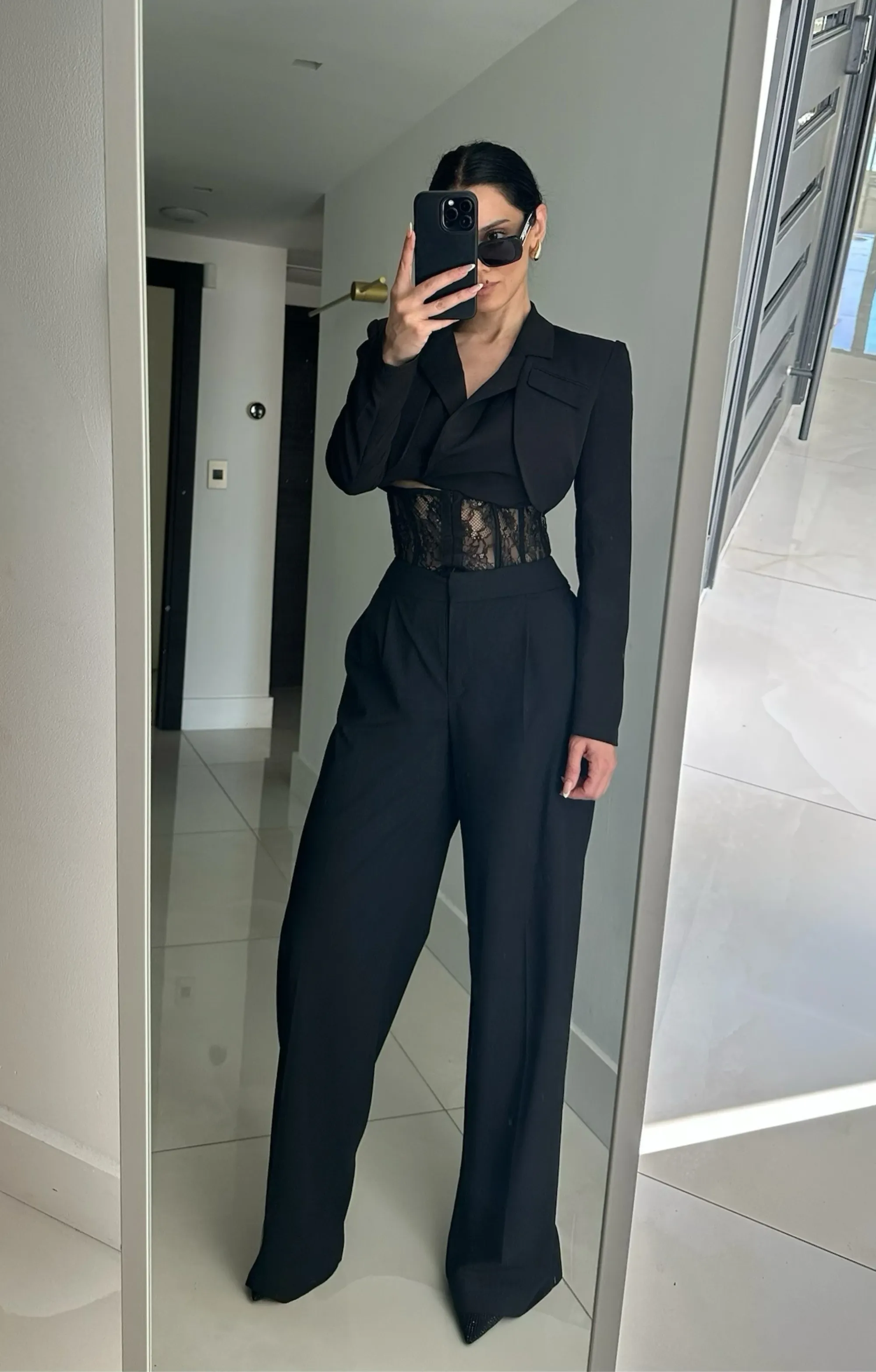 sigma lace corset trouser
