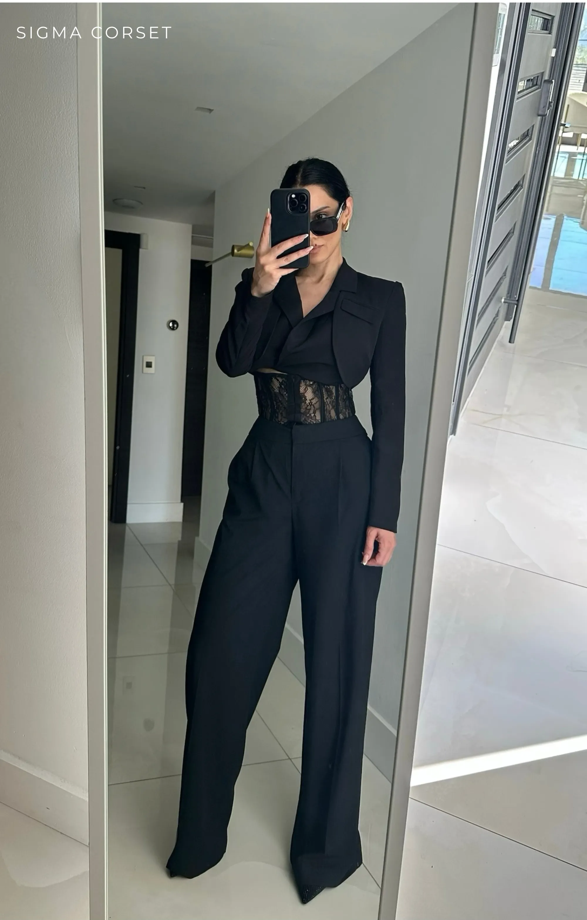 Sigma lace corset trousers