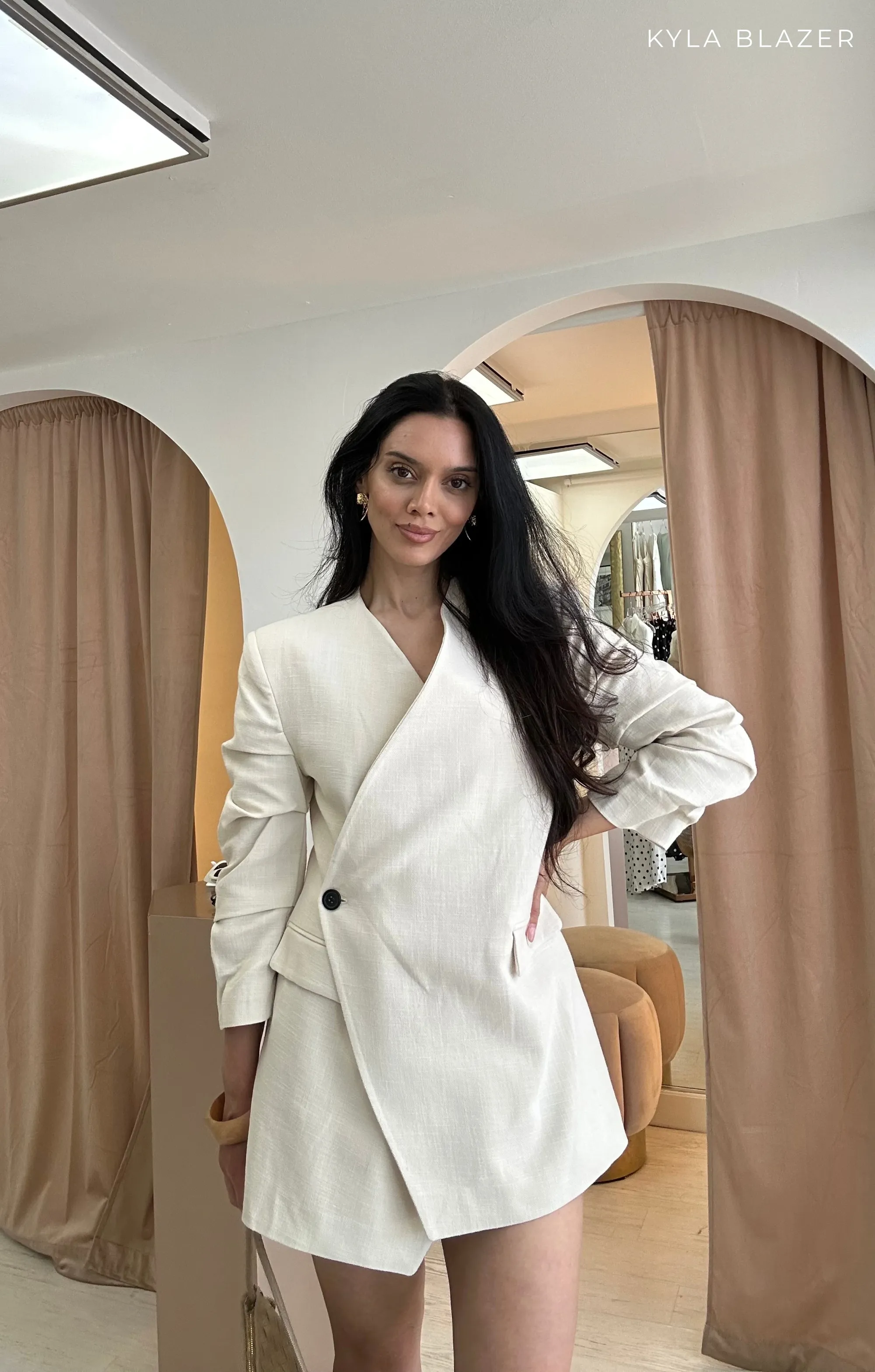 Kyla structured blazer and skirt set