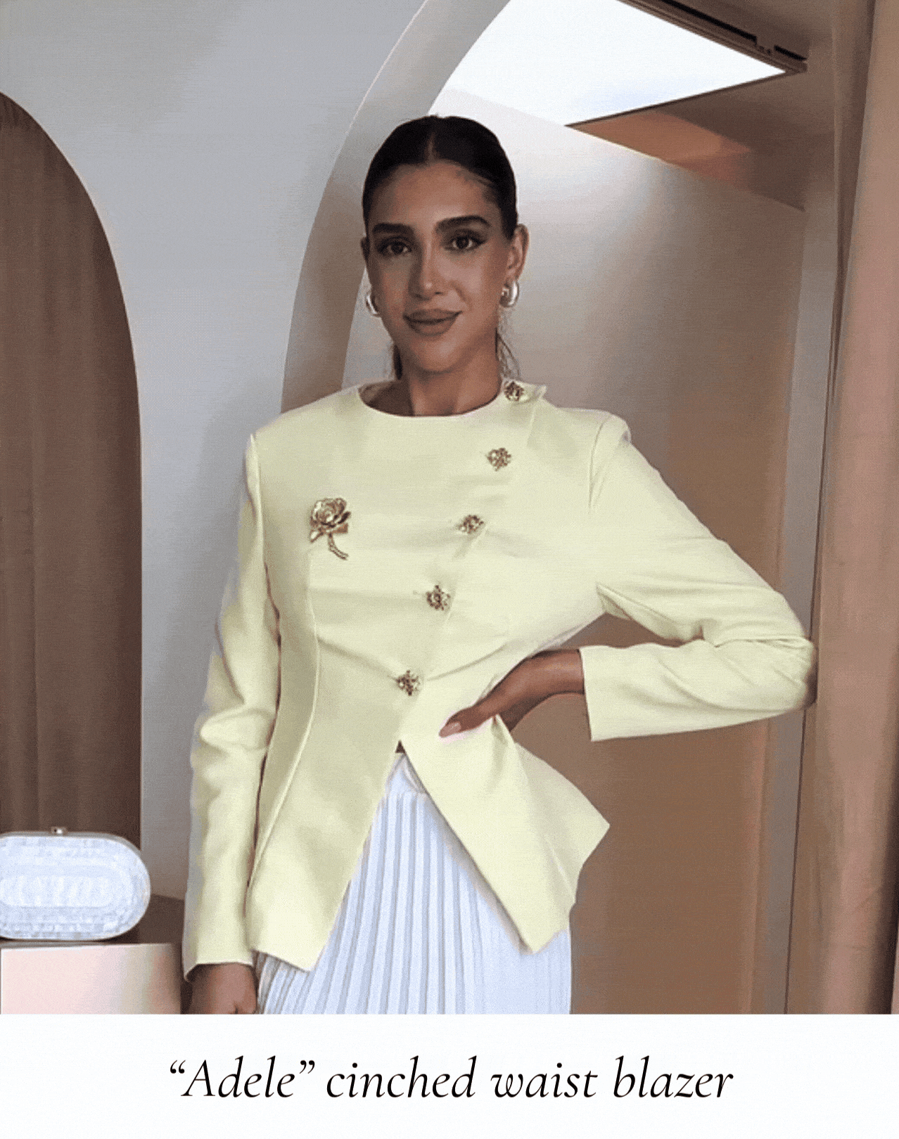 adele cinched waist blazer