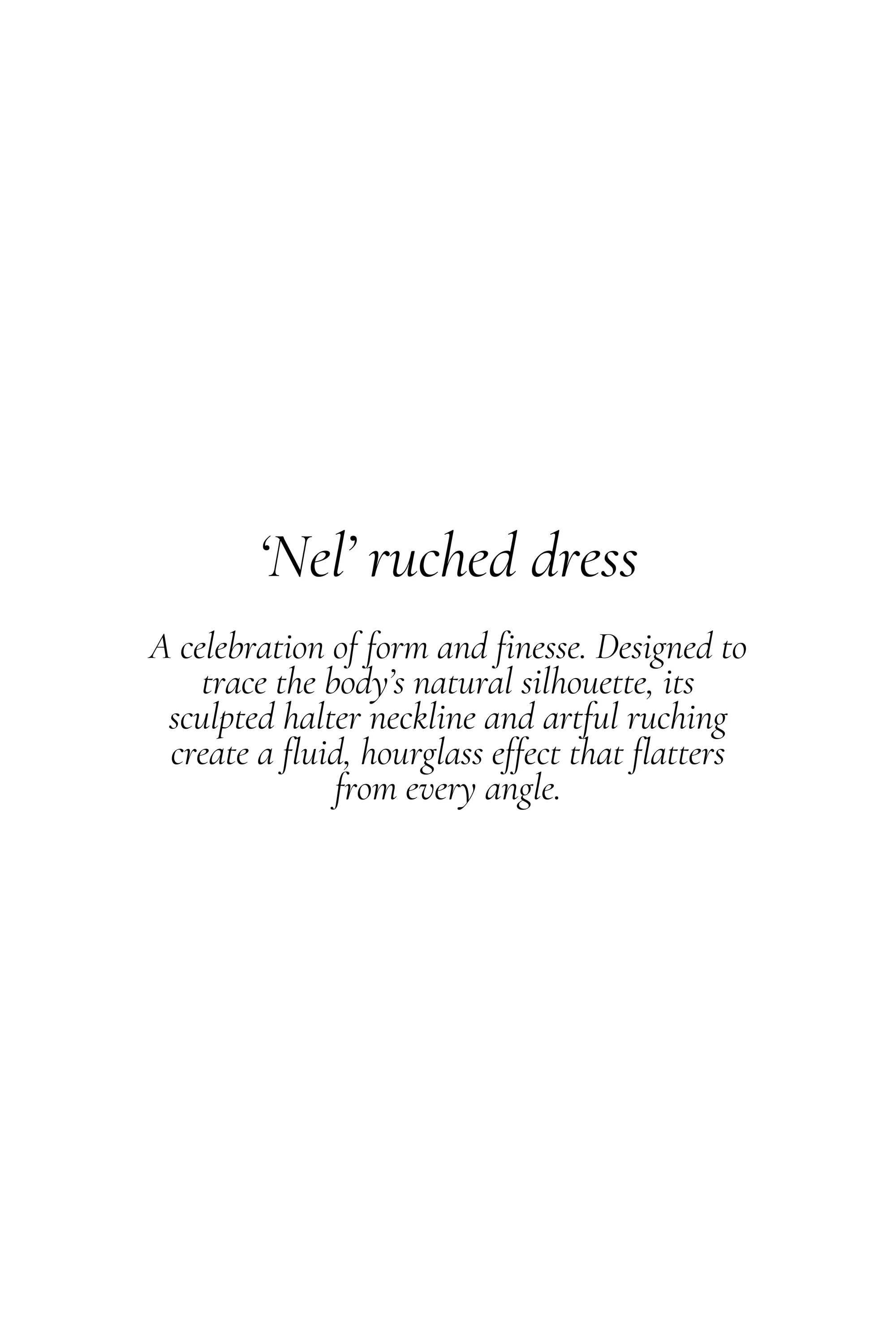 nel chocolate ruched dress
