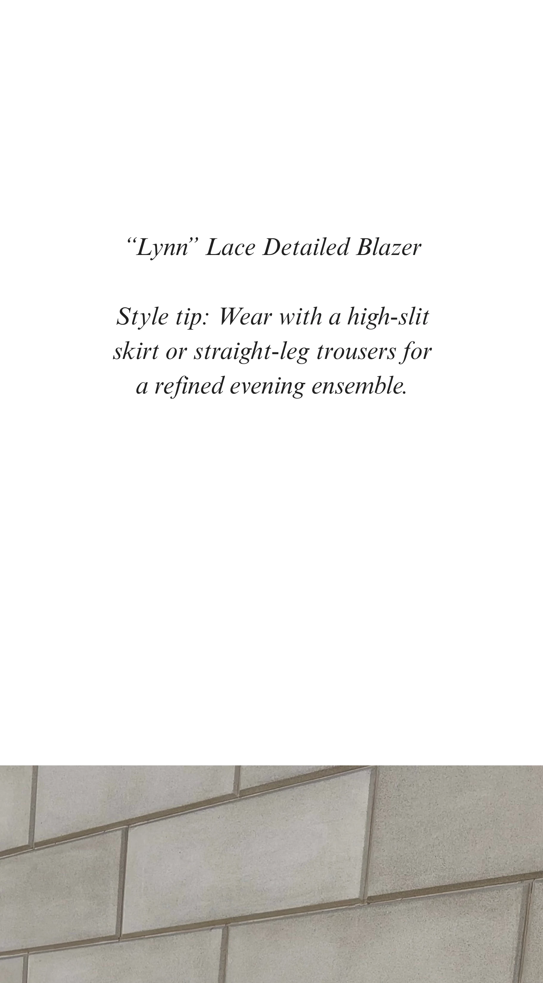Lynn lace detailed blazer