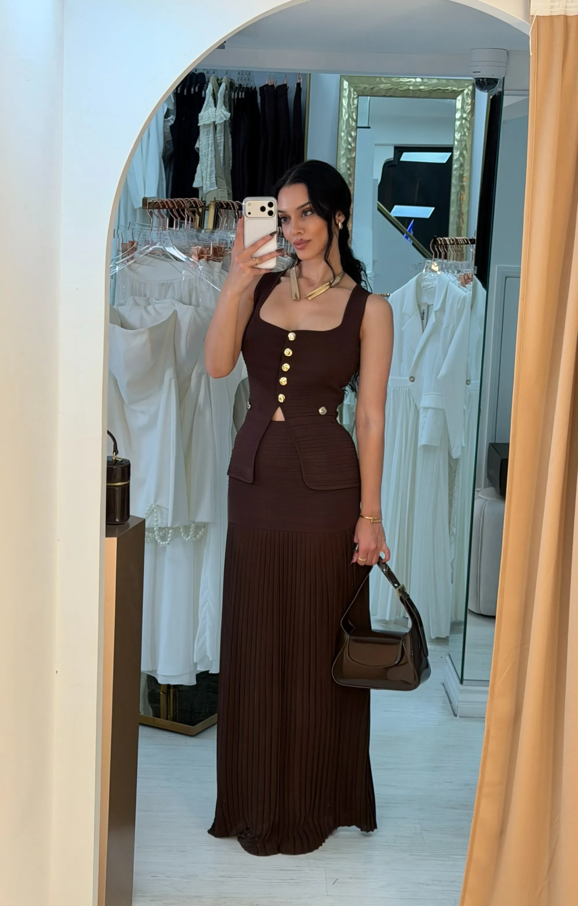 Leona knit set in brown