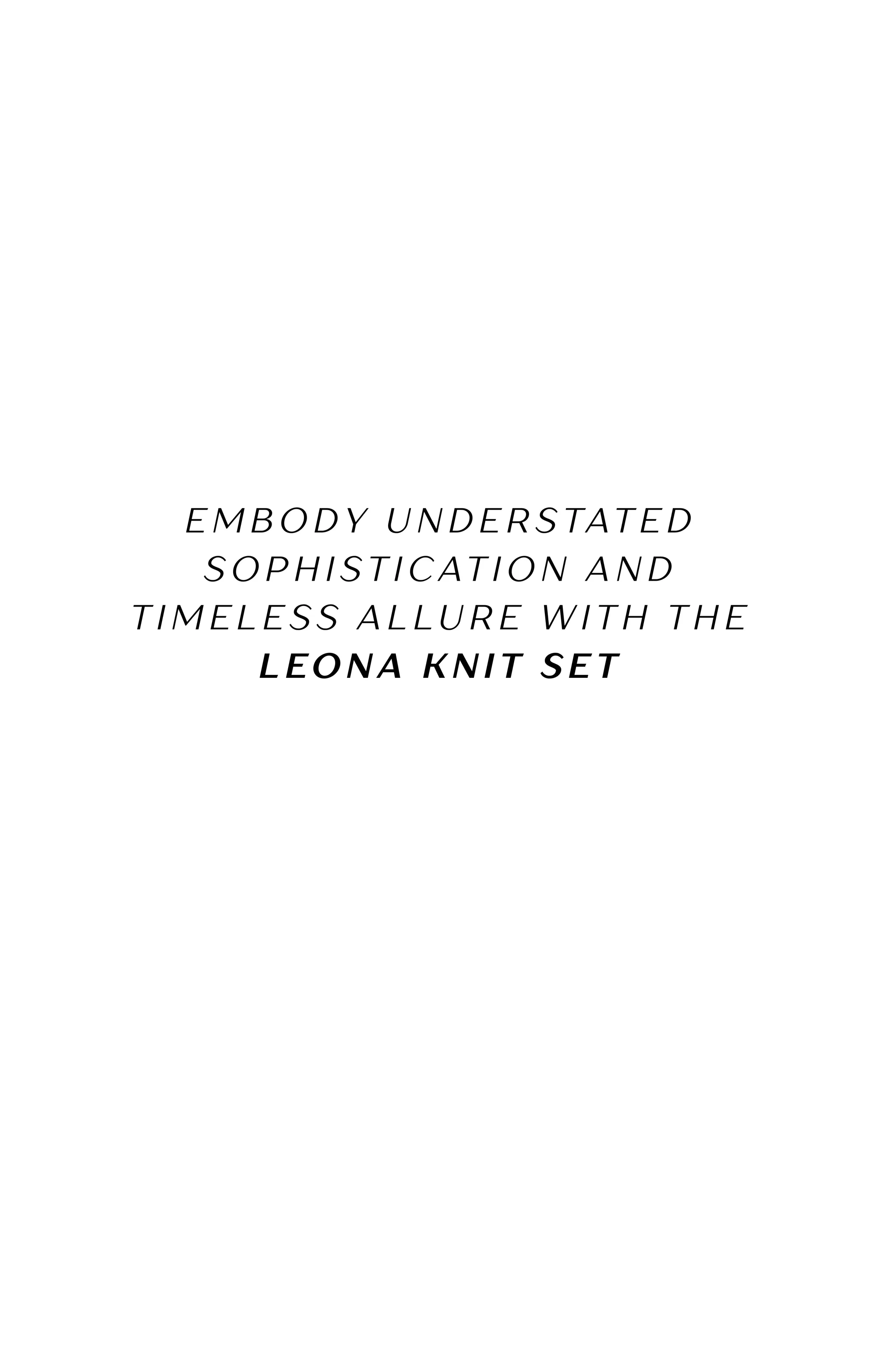 Leona knit set in brown