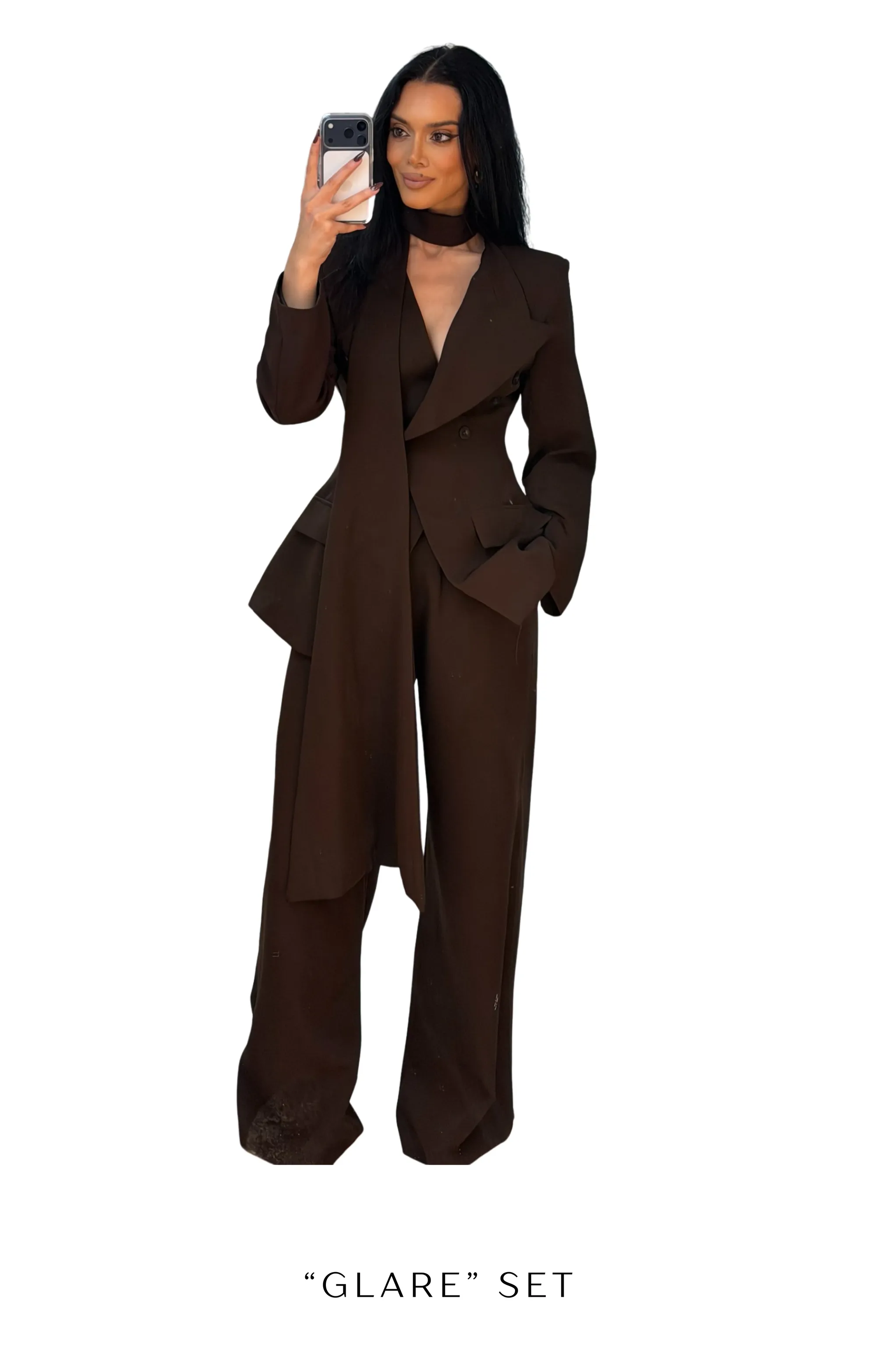 Glare 3 piece set in brown