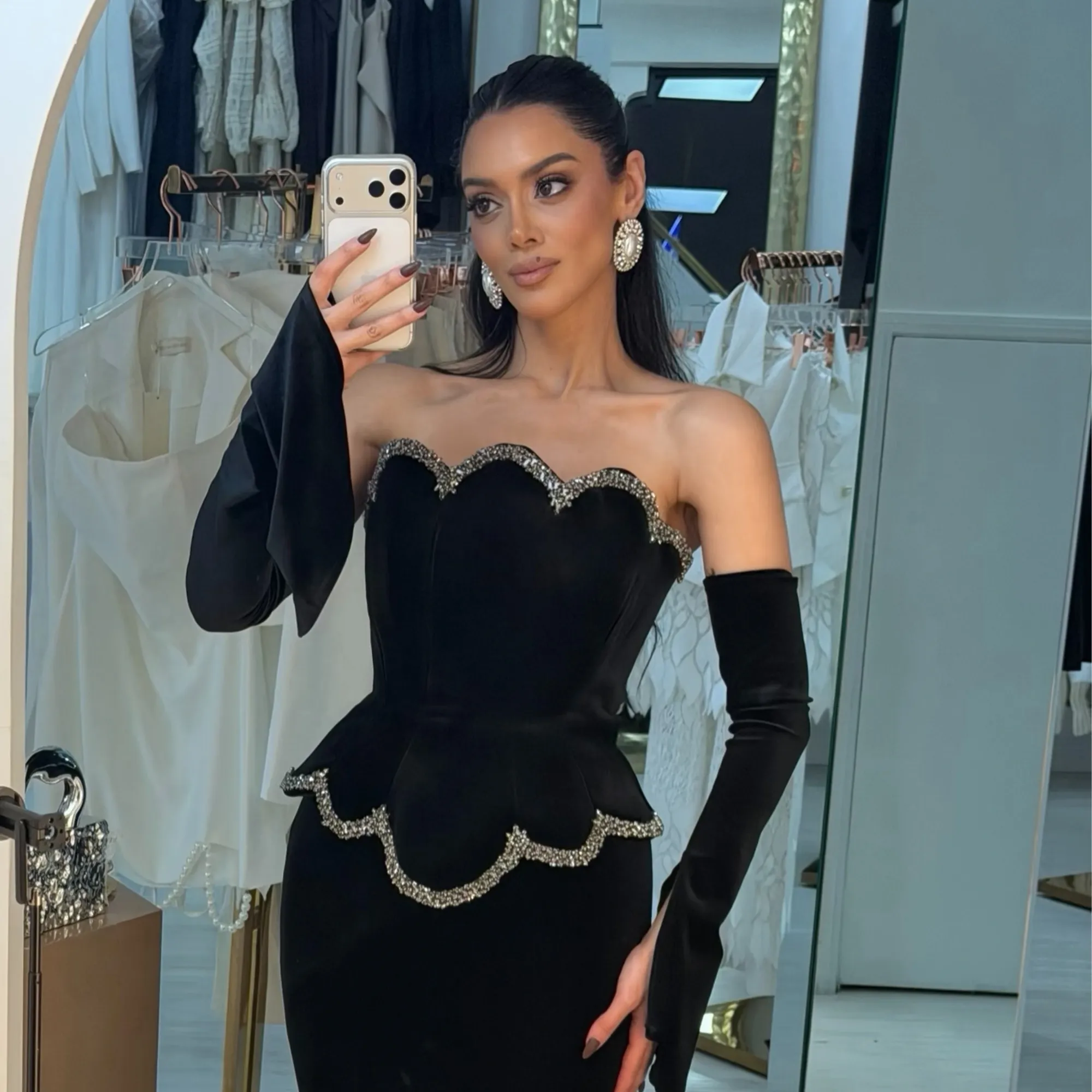 Monarchy velour corset gown